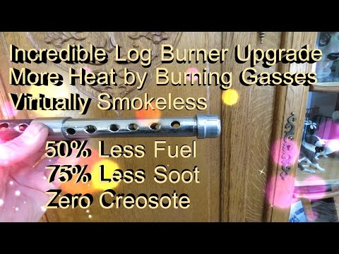 Log Burner Stove Upgrade Secondary Combustion, Gasification, Burn Creosote, Smokeless Part 2