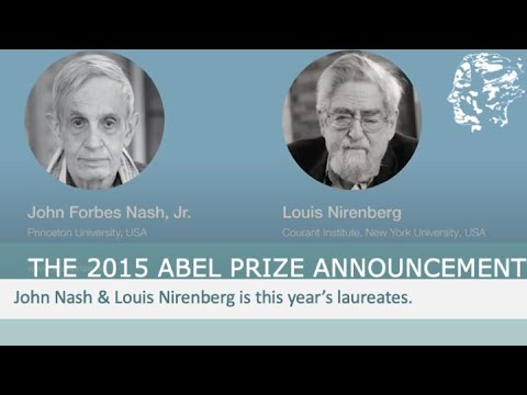 The Abel Prize announcement 2015 - John Nash & Louis Nirenberg