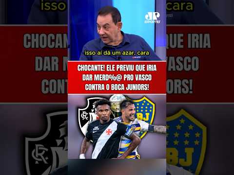 CHOCANTE! ELE PREVIU QUE O VASCO IRIA SER ELIMINADO PELO BOCA JUNIORS NA SUL-AMERICANA?