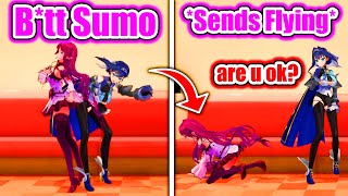 Kronii Sent Poor IRyS Flying in a Butt Sumo Match... 【Hololive】