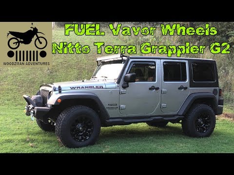 FUEL Vapor Wheels Nitto Terra Grappler G2 Tires Jeep Wrangler JK Rough Country