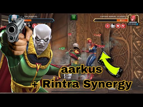 Vision Aarkus with Rintra Synergy! - Decent Damage from coldsnap - marvel contest of champions