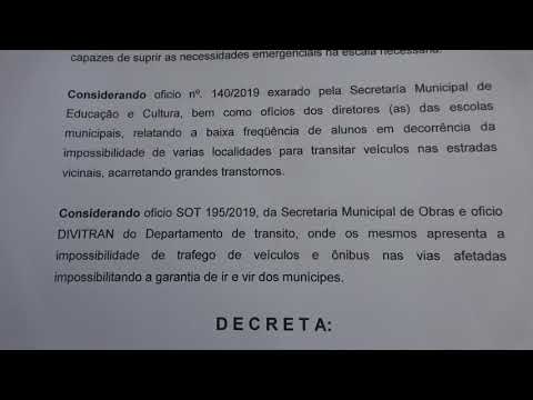 Prefeito Ayres Scorsatto decreta situação de emergência no município de Juquitiba