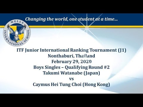 2020.02.29 - ITF Thailand - Boys Singles - Qualifying Round 2 - Watanabe vs Choi