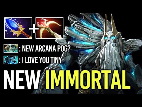 NEW BADASS IMMORTAL TINY Prestige Item TI9 Crazy Gameplay by W1sh Top Pro 7.22 Dota 2