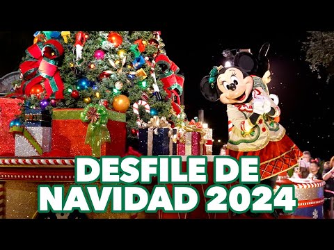 Desfile de navidad de Disney World 2024 | Mickey's Once Upon a Christmas Time Parade
