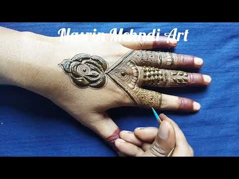 Beautiful quick back hand mehndi design| Steps by step full tutorial| Easy and simple mehndi design|