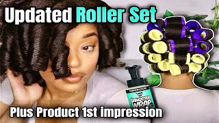 Jumbo Roller Set ft Gangster Wrap foaming wrap lotion by the doux #naturalhair #thedoux #hairstyles