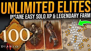 Diablo 4: INSANE SOLO XP FARM - INFINITE ELITE ENEMIES FARM - Fastest Level Up Farm Without Dungeons