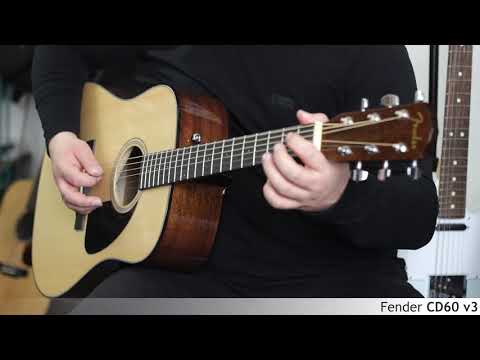 Fender CD60 v3 acoustic guitar :: Demo, Soundcheck
