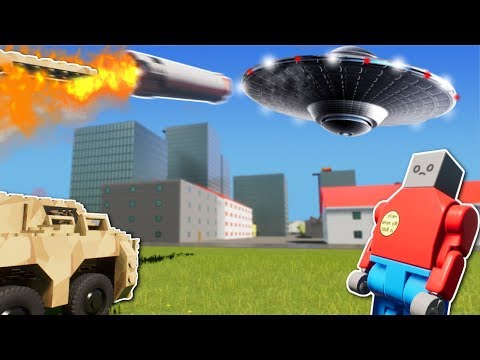 LEGO CITY SAVED FROM ALIEN INVASION? - Brick Rigs Multiplayer Gameplay - Alien invasion survival