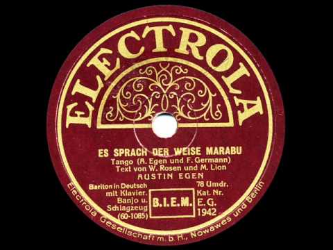 Es sprach der weise Marabu   (Austin Egen, 1930)