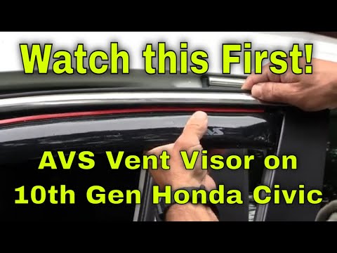 How to CORRECTLY Install an AVS In-Channel Vent Visor - Honda Civic 10th Gen