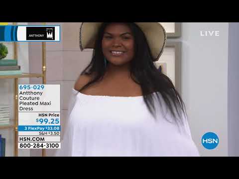 Antthony Couture Pleated Maxi Dress