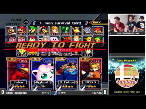 End Phase #3 - Flash / Trichael Man vs. FF3 / Punk - Doubles RR - SSBM