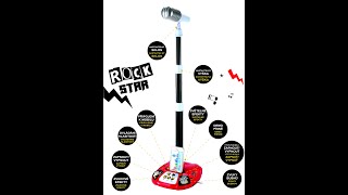 Mikrofon karaoke ROCK STAR plast na baterie se světlem se zvukem v krabici 23x45x8cm