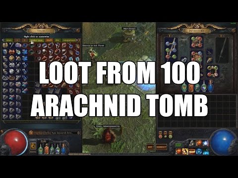 Loot from 100 Magic Arachnid Tomb Maps