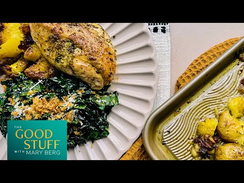 Pesto chicken and potatoes with kale salad | The Good Stuff with Mary Berg