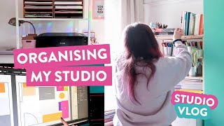 STUDIO VLOG | Organising the studio, BEFORE & AFTER Room Makeover | 036