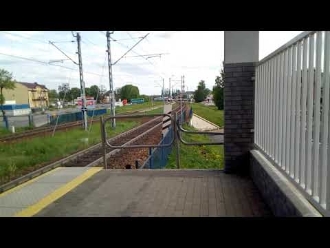 Przelot EP09 ze składem Czeskim przez stację Będzin Miasto