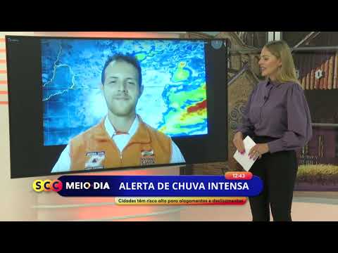 Alerta de chuva intensa em Santa Catarina