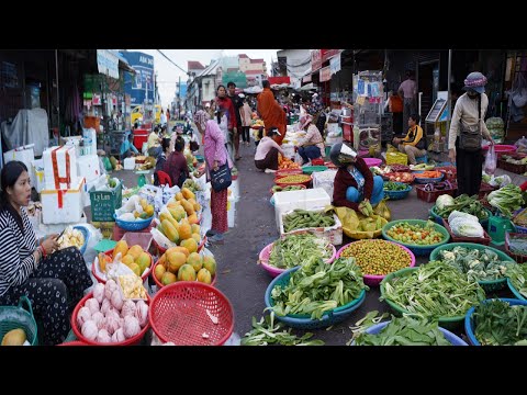 Amazing Cambodian Early Morning Food Market Tour 2026 – Daily Lifestyle Of Khmer People Buy Food