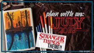 𝒑𝒍𝒂𝒏 𝒘𝒊𝒕𝒉 𝒎𝒆: july 2019 bullet journal setup (STRANGER THINGS THEME!!) | hey angel.
