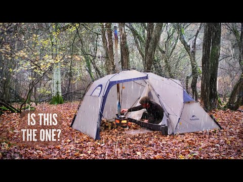 Hot Tent Camping in the Rain
