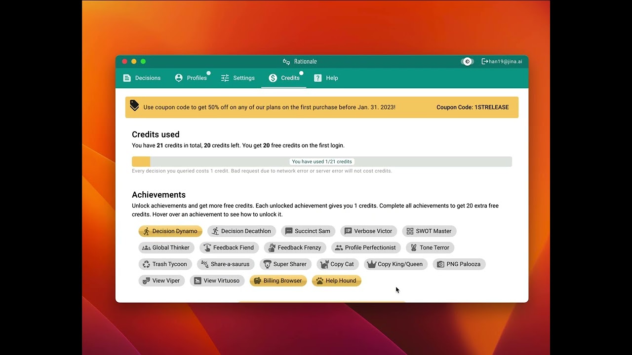 Rationale by Jina AI - A decision-making AI powered by the latest version of GPT-3