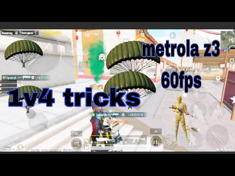 metrola z3 60fps😱 screen recording with pubg mobile full 👿test 1v4 👻👻👻