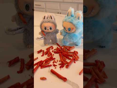 Labubu and lafufu does this to dad’s Takis #shorts