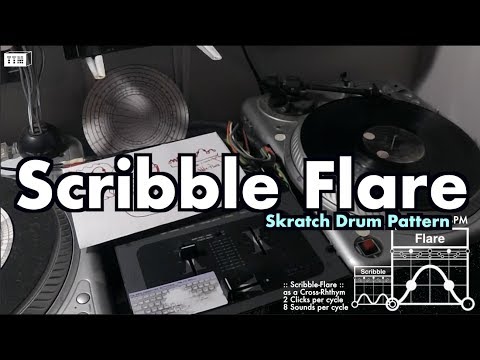 Hyper-Drumming cømbø #63:: Scribble Flare skratch w/ a kick, snare, samples, TTM Subtitles(8 sounds)