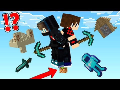 ماين كرافت : عشت على اصغر بلوكة ولكن البلوكة تعطي أشياء صغيرة !!؟ 😱🔥