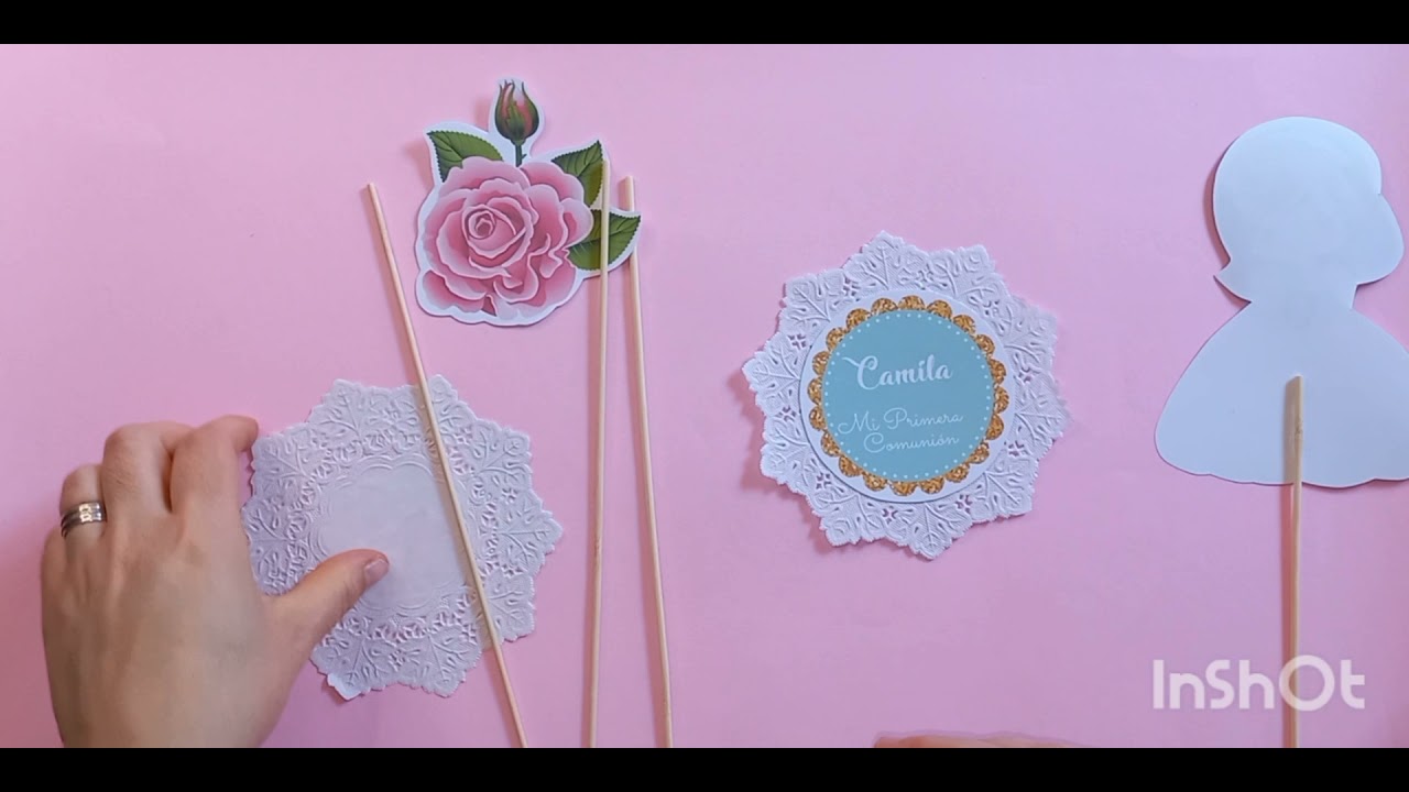 Comunión: paso a paso armado de kit candy bar - Topper decorativo