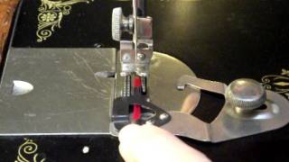 How to use an underbraider on a vintage sewing machine - 1916 Singer 99K