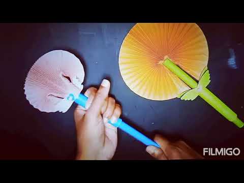 how to make die paper flower fan / beautiful fairy magic wand.