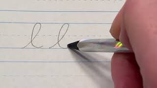 Lowercase L in cursive