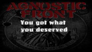 AGNOSTIC FRONT Social justice - with lyrics by Lord CYCO