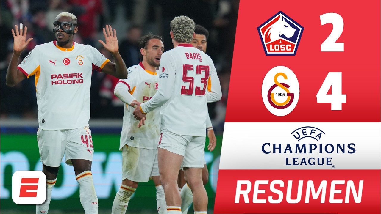 GALATASARAY consiguió su PRIMERA VICTORIA tras remontar y APLASTAR 4-2 al LILLE | Champions League