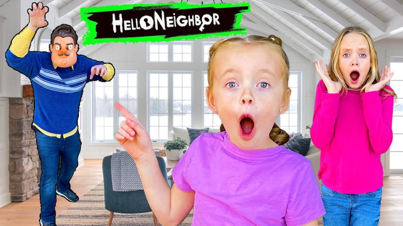 Hello Neighbor Hides Our Toys! Trinity and Beyond Toys and SuperHeroKids Toys! Kids Fun TV!