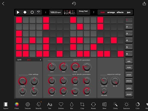 ELASTIC DRUMS - Four New Futuristic Synths IAP Demo for iPad