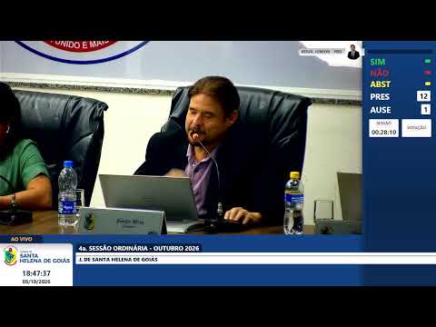 Transmissão ao vivo de Câmara Municipal de Santa Helena de Goiás