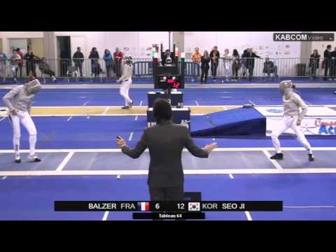 SWS 2015_Athens - T64 - Seo Ji KOR v. Balzer FRA
