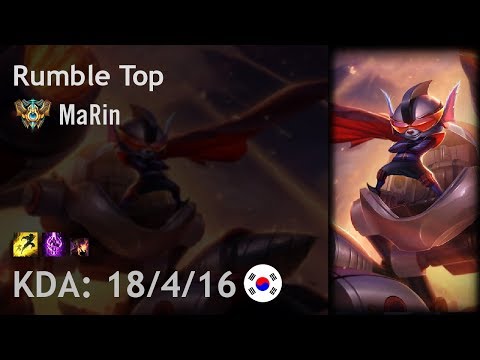 Rumble Top vs Malphite - MaRin - KR Challenger Patch 7.16