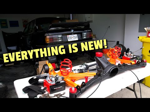 E30 Rebuild Part 6: Brand New Rear End, Suspension, Brakes, and Hardware!