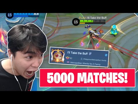 Top Ph Fanny at 5000 Matches Nag Rank! | Mobile Legends