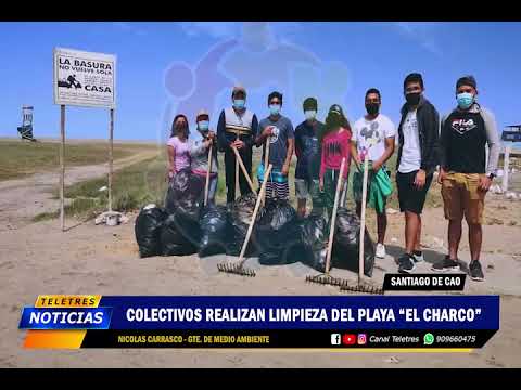 SANTIAGO DE CAO - COLECTIVOS REALIZAN LIMPIEZA DEL PLAYA “EL CHARCO”