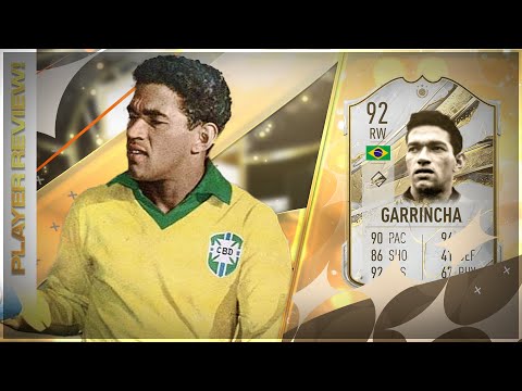 BEST VALUE ICON IN THE GAME!!!! MID ICON 92 RATED GARRINCHA PLAYER REVIEW - FIFA 23 ULTIMATE TEAM