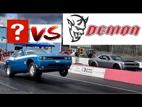 Dodge DEMON vs Challenger Drag Pack - WHICH WINS ?? 1/4 Mile Drag Race  - RoadTestTV ®