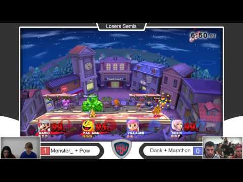 ABU Monthly 14: Monster_ + Pow Vs. Dank + Marathon - Smash 4 Doubles Losers Semis